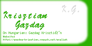 krisztian gazdag business card